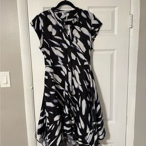 DKNY High Low Dress in Black and White - size 10